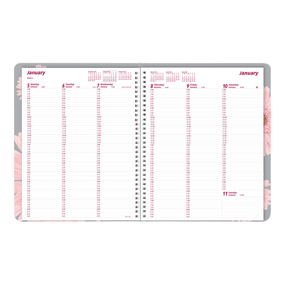 Brownline Pink Daisy Weekly Planner, 2026 CB950G.05-26