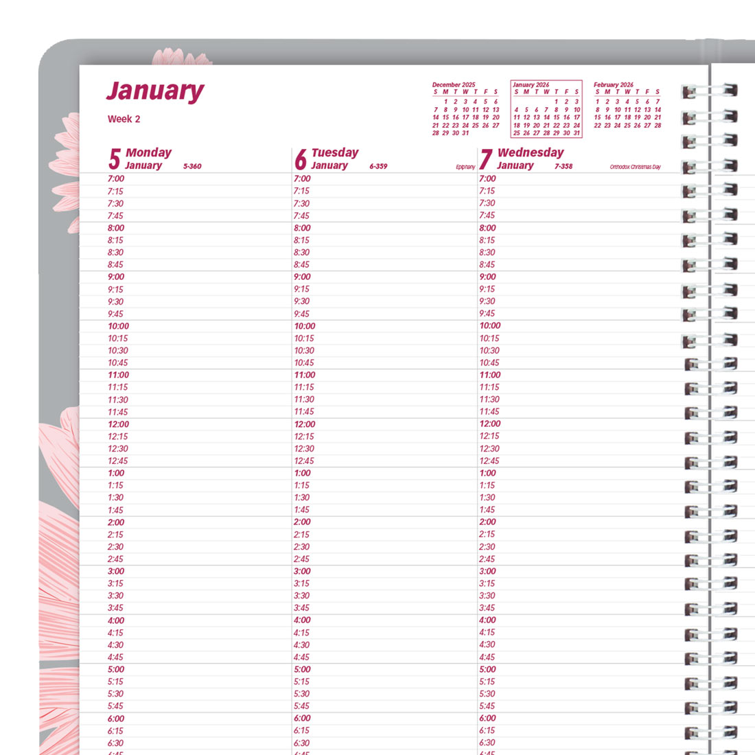 Brownline Pink Daisy Weekly Planner, 2026 CB950G.05-26
