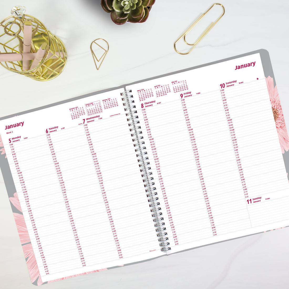Brownline Pink Daisy Weekly Planner, 2026 CB950G.05-26