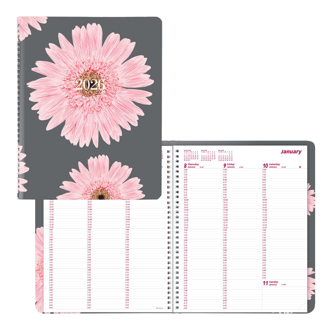 Brownline Pink Daisy Weekly Planner, 2026 CB950G.05-26