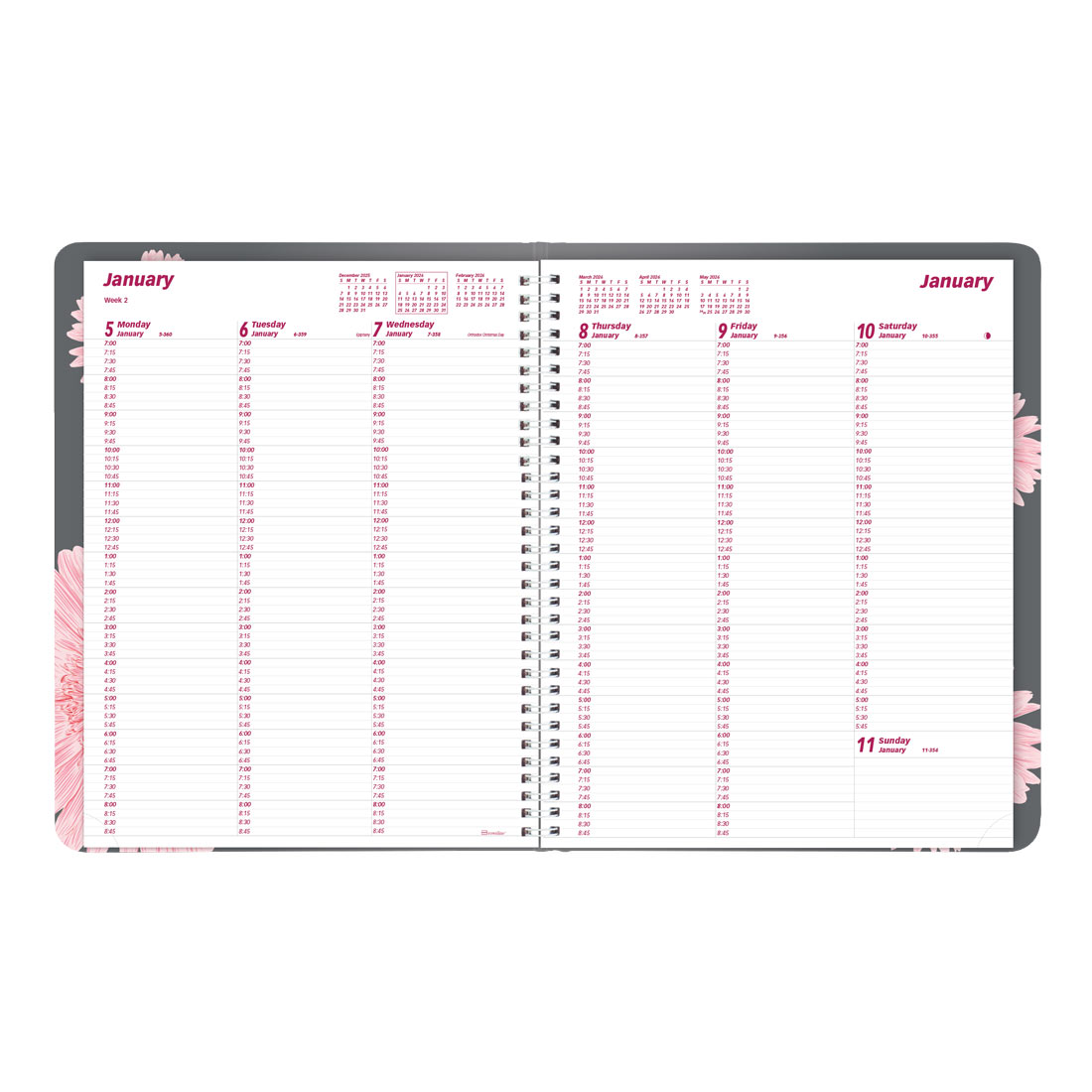 Brownline Pink Daisy Weekly Planner, 2026 CB950G.05-26
