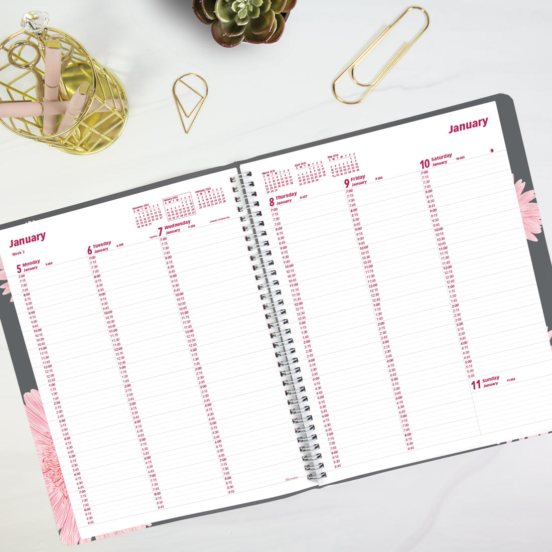 Brownline Pink Daisy Weekly Planner, 2026 CB950G.05-26