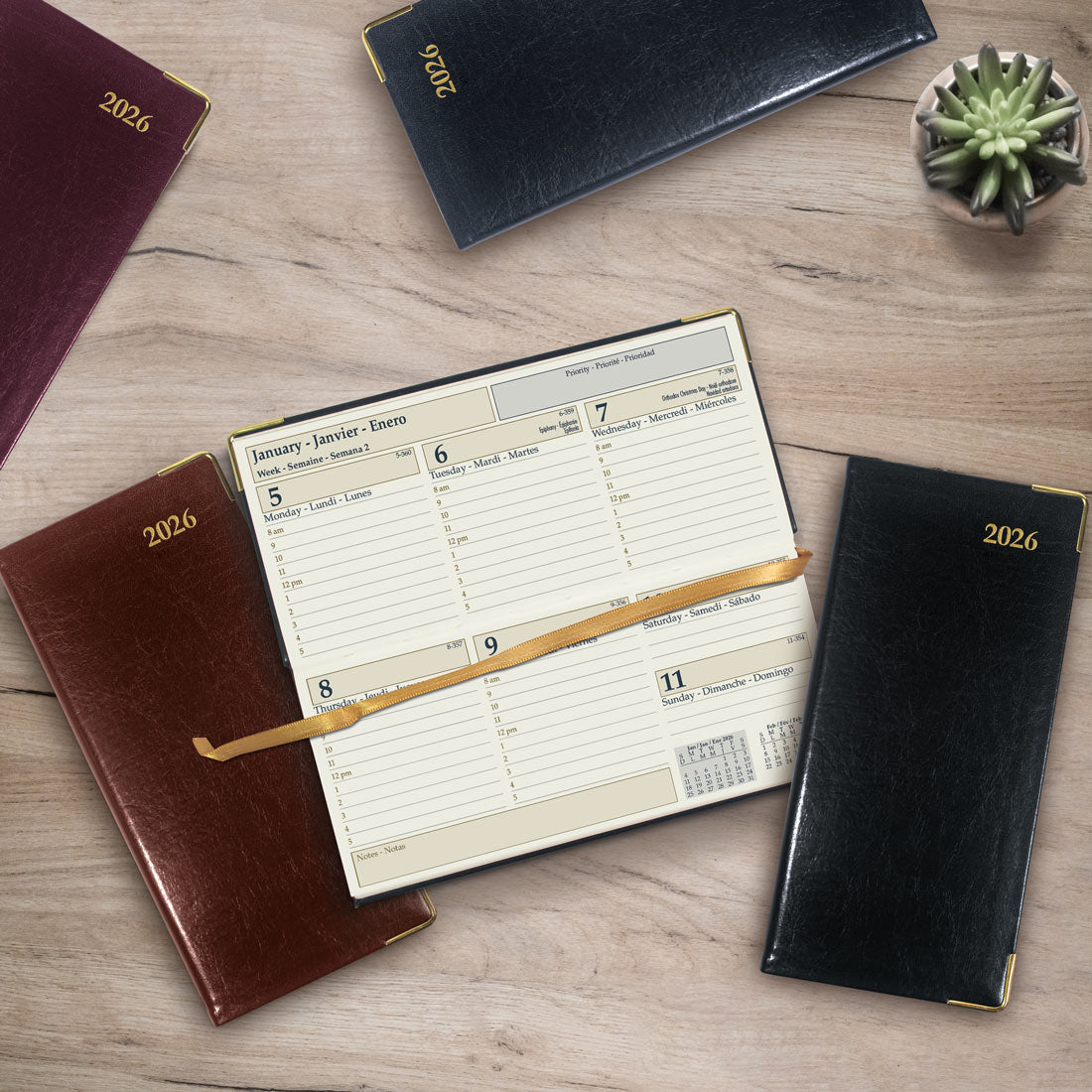 Brownline Executive Weekly Pocket Planner, Assorted Colors, 2026 CBE306.ASX-26