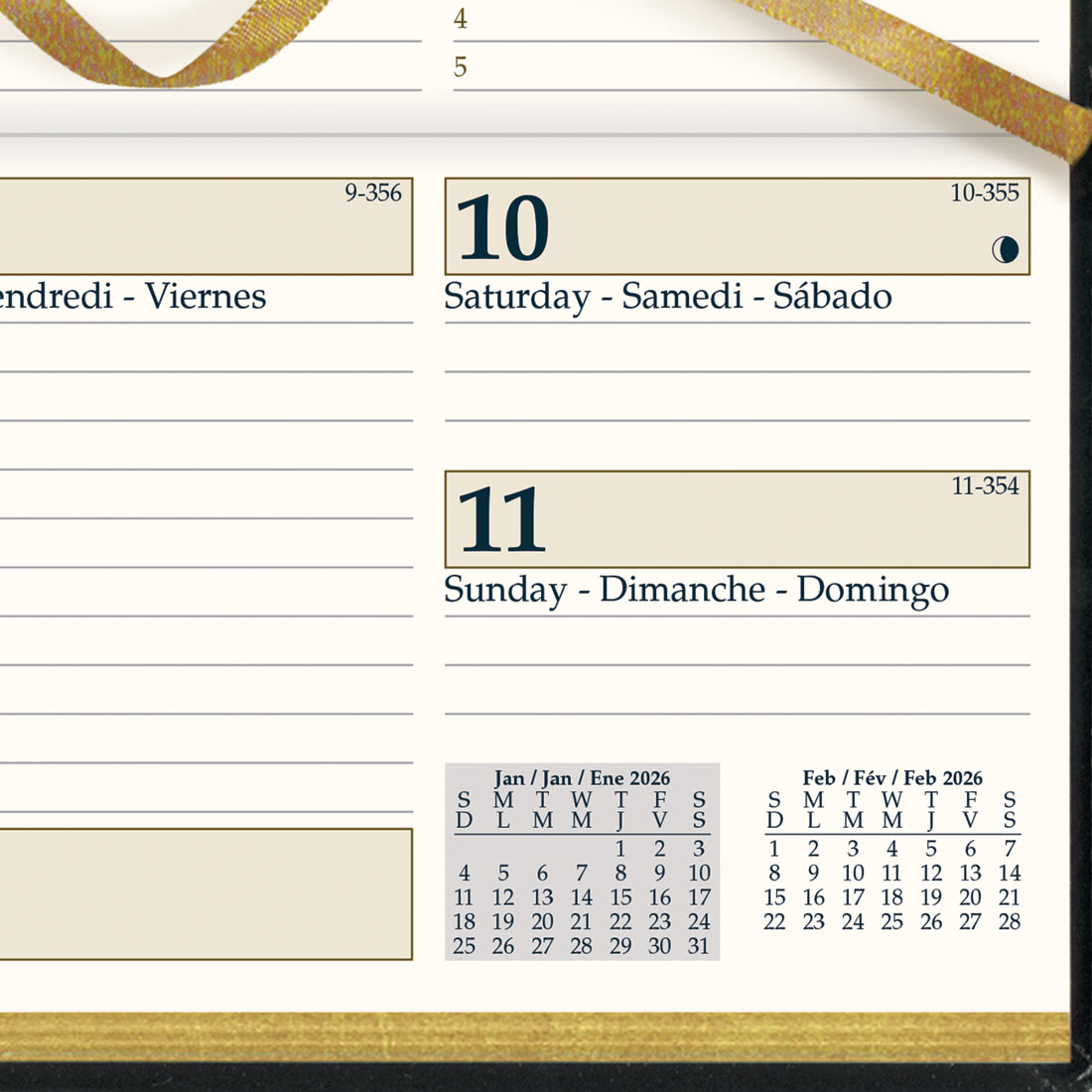 Brownline Executive Weekly Pocket Planner, Black, 2026 CBE306-26