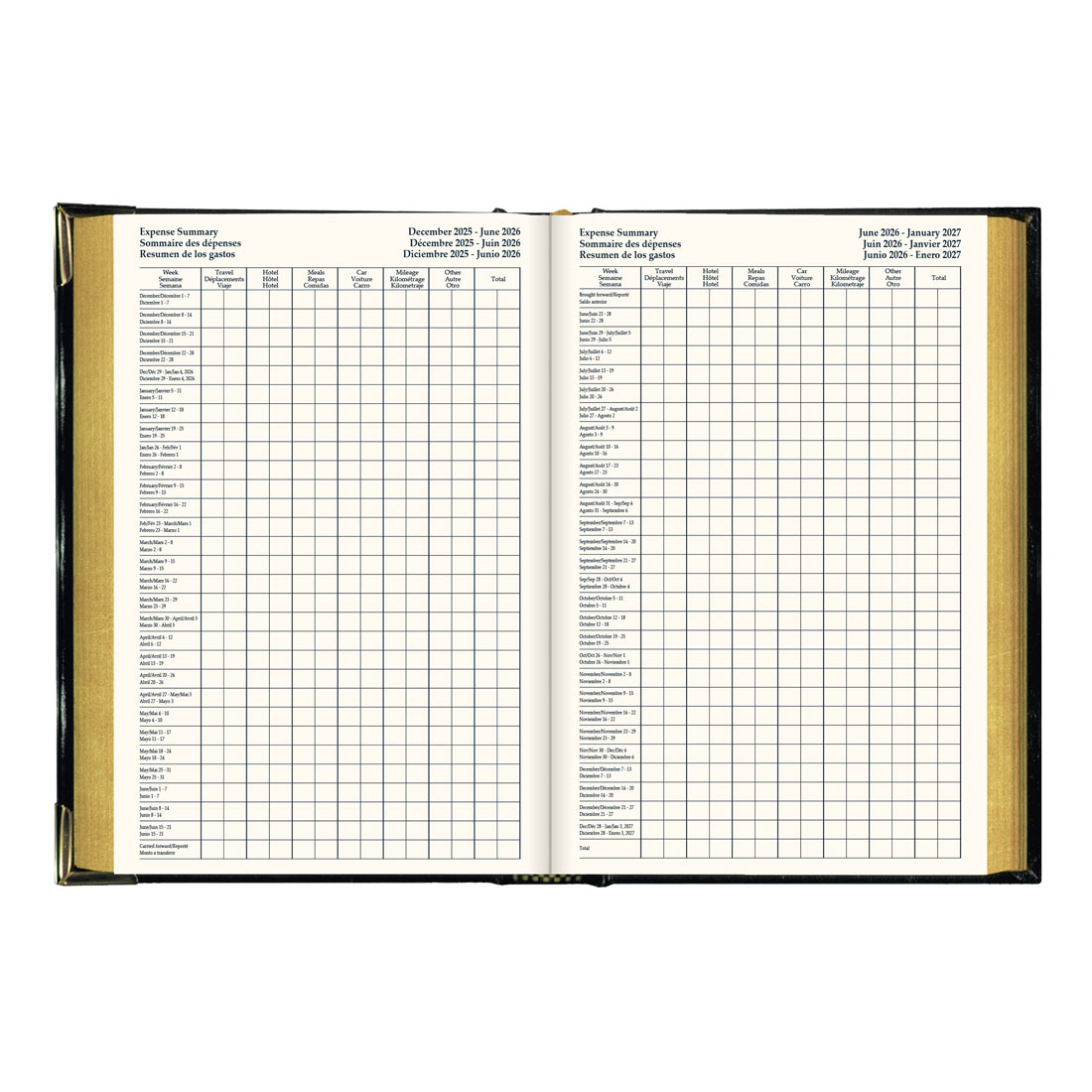 Brownline Executive Weekly Planner, Black, 2026 CBE507-26