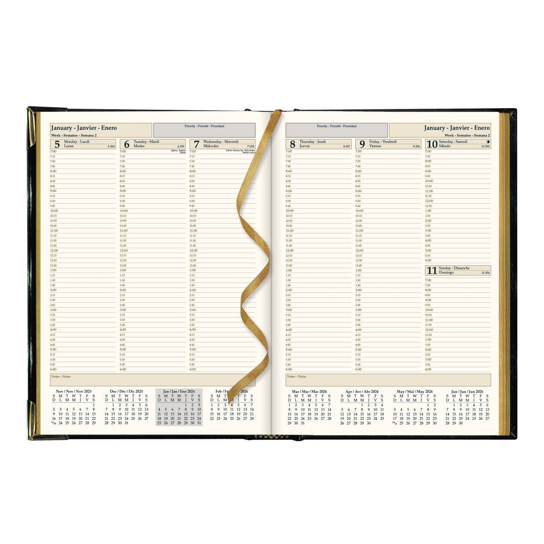 Brownline Executive Weekly Planner, Assorted Colors, 2026 CBE512.ASX-26