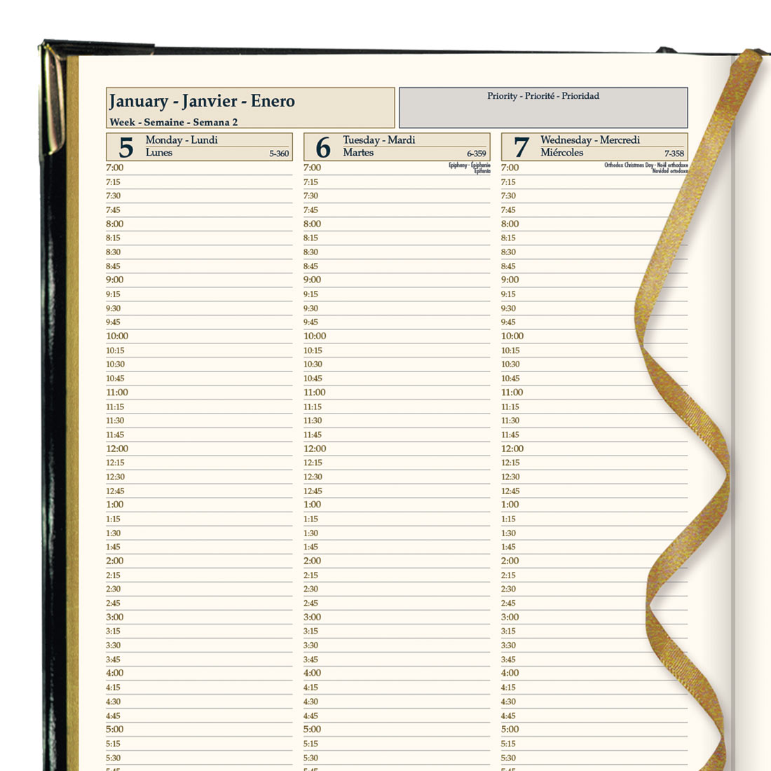 Brownline Executive Weekly Planner, Assorted Colors, 2026 CBE512.ASX-26