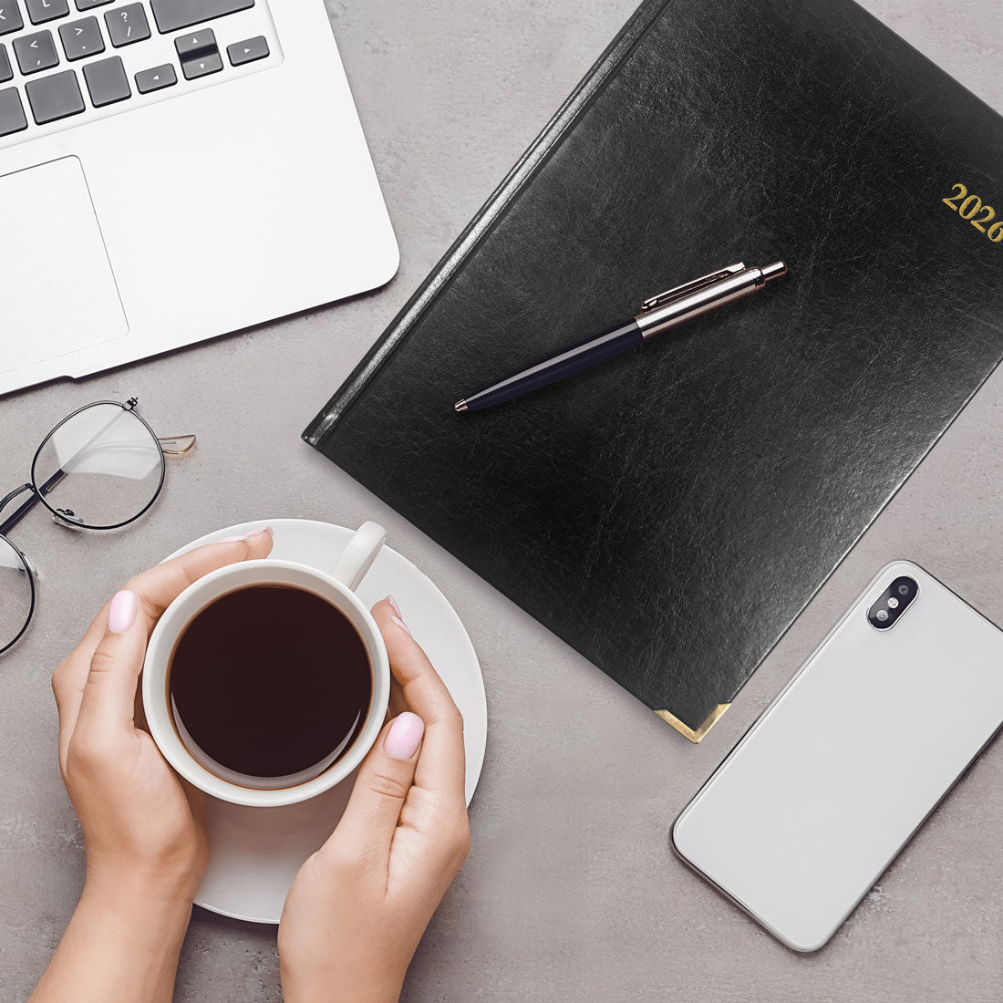 Brownline Executive Weekly Planner, Black, 2026 CBE512-26