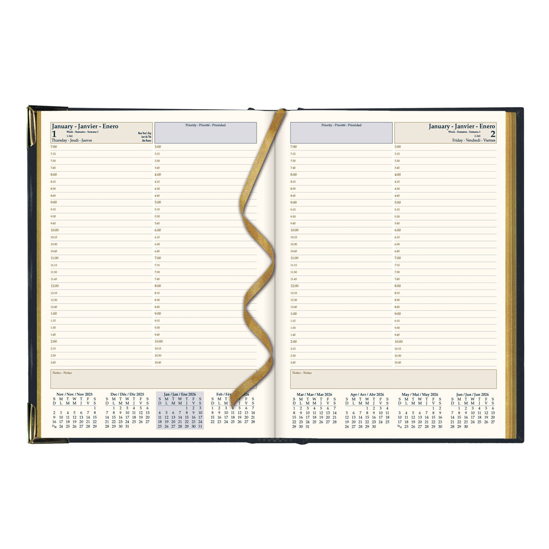 Brownline Executive Daily Planner, 2026, Assorted Colors CBE514.ASX-26