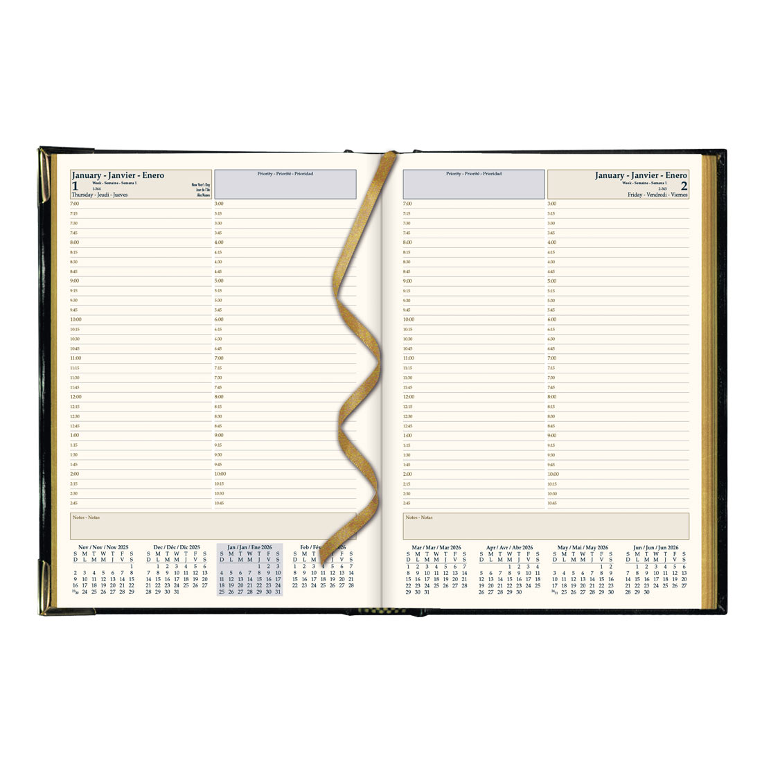 Brownline Executive Daily Planner, 2026, Assorted Colors CBE514.ASX-26