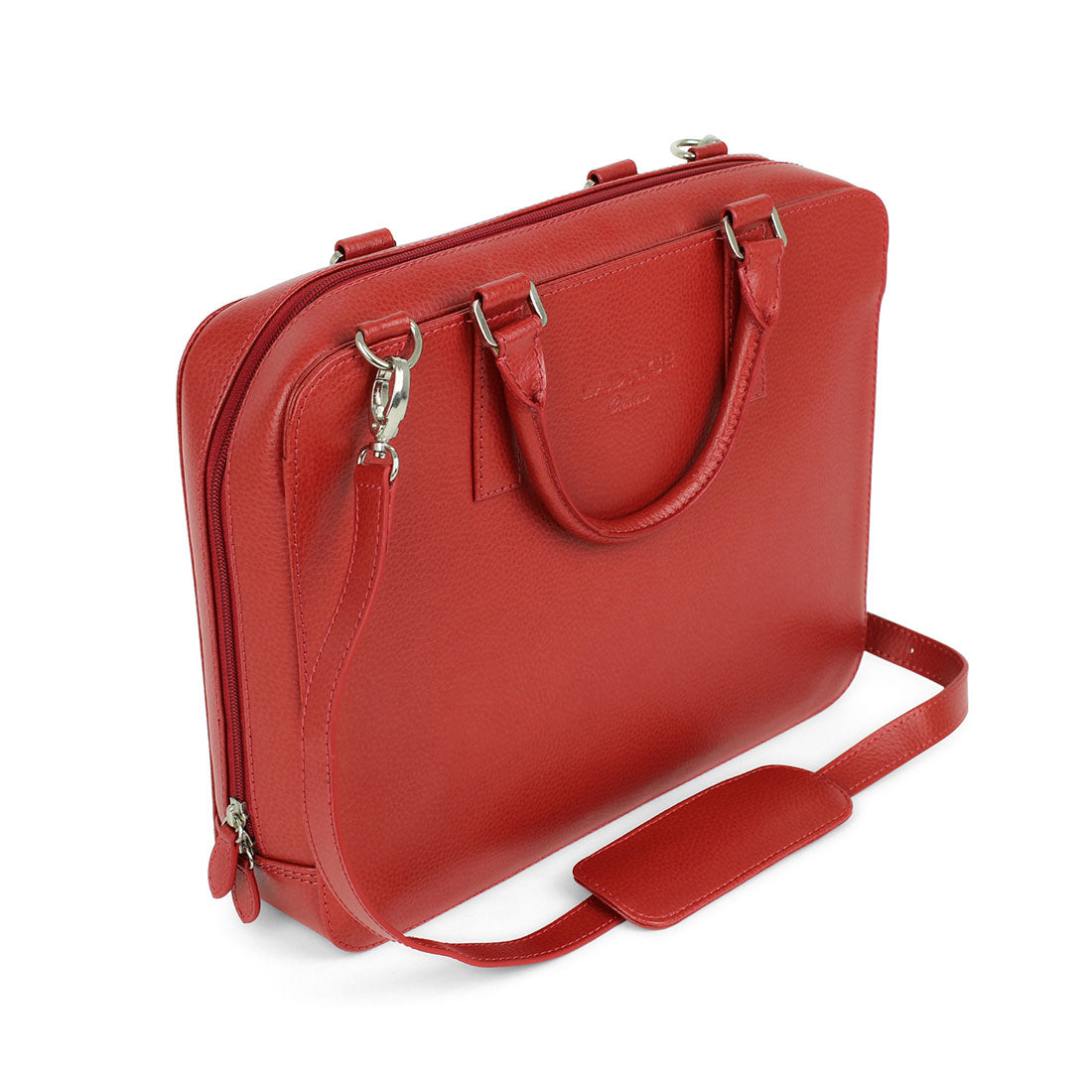 Small Laptop Briefcase - Red#color_laurige-red