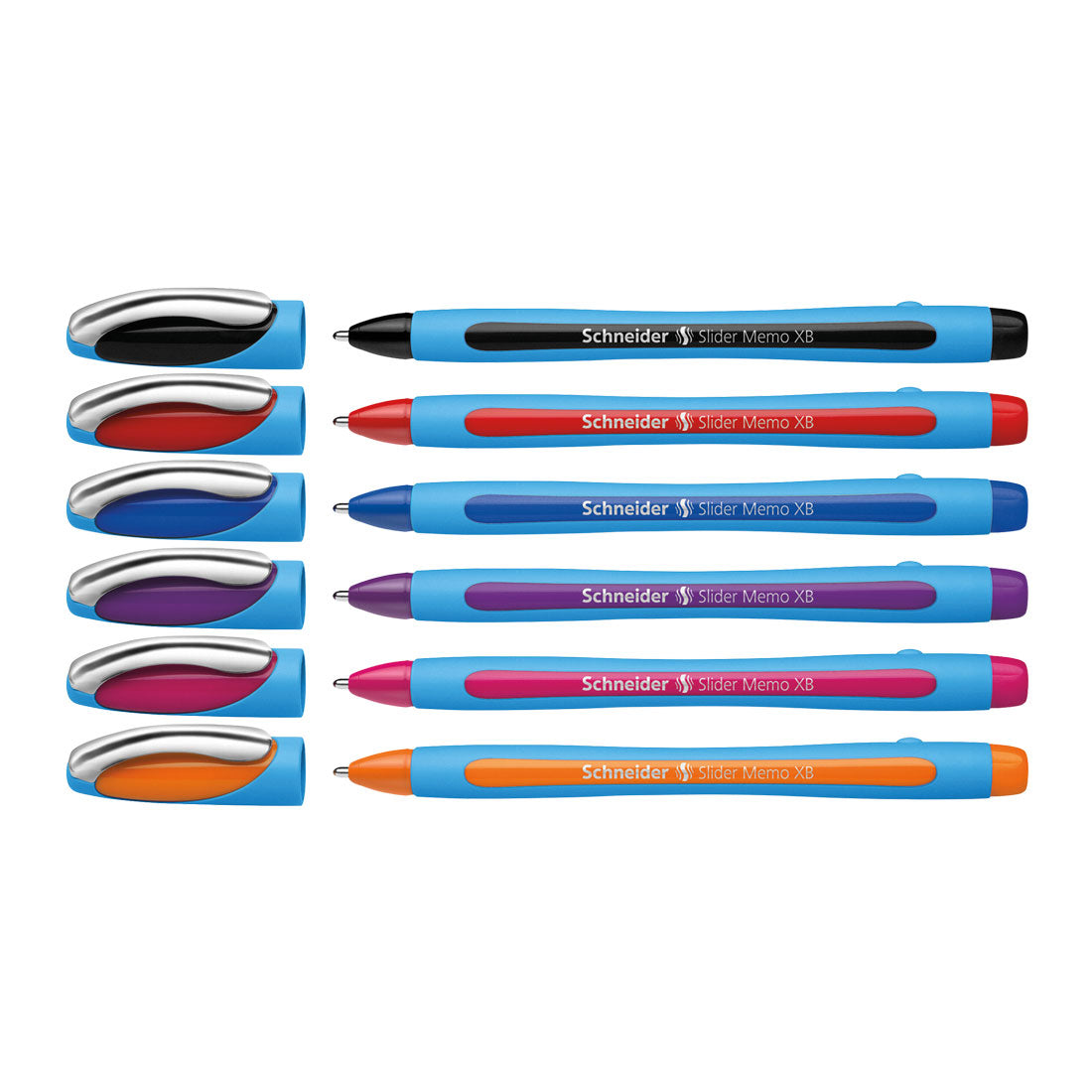 Schneider Memo Ballpoint Pens XB, Wallet 6 pieces - Assorted 150296