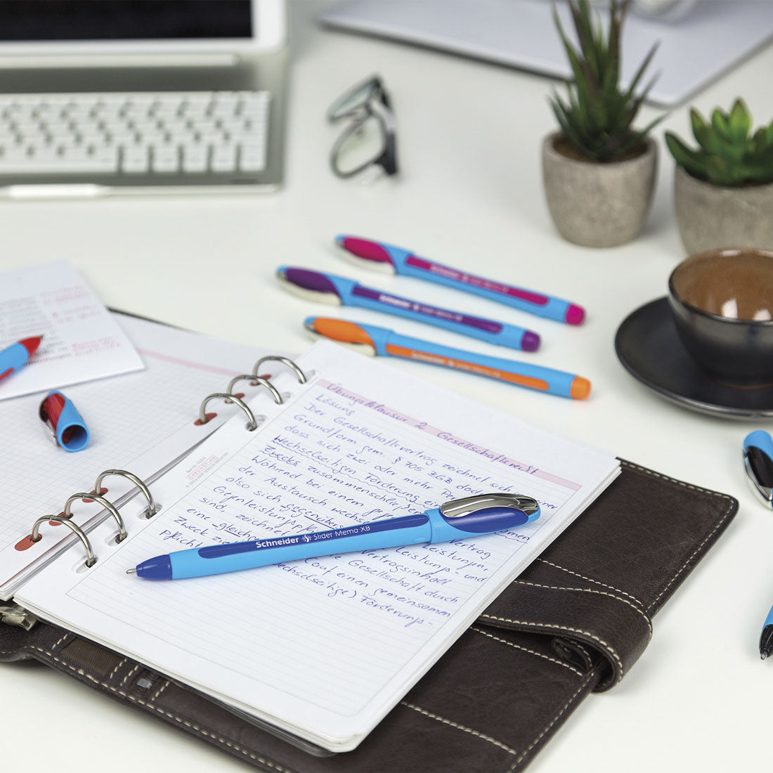 Schneider Memo Ballpoint Pens XB, Wallet 6 pieces - Assorted 150296