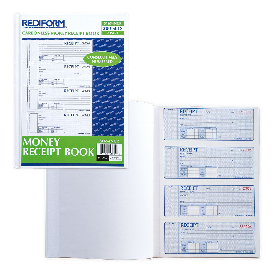 Money Receipt Book S1654NCR