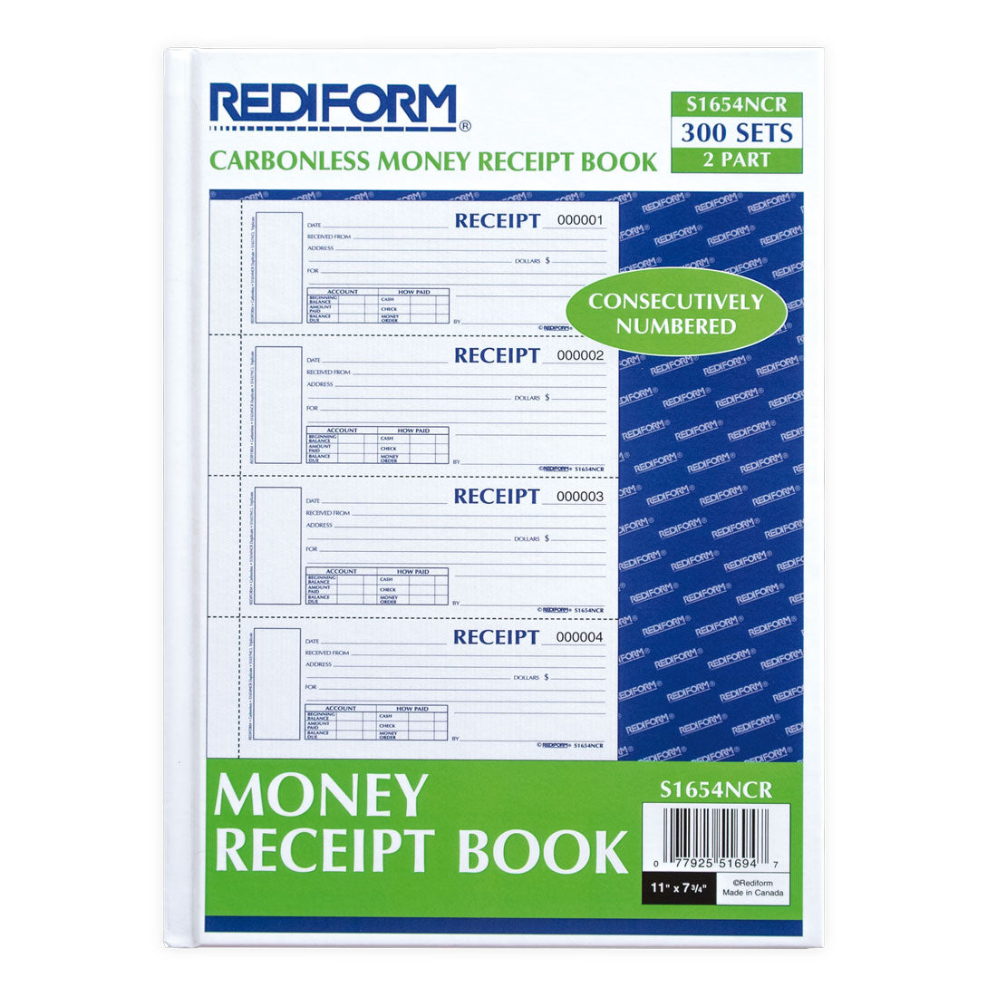 Money Receipt Book S1654NCR