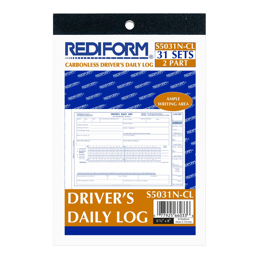 Driver's Daily Log Book S5031NCL