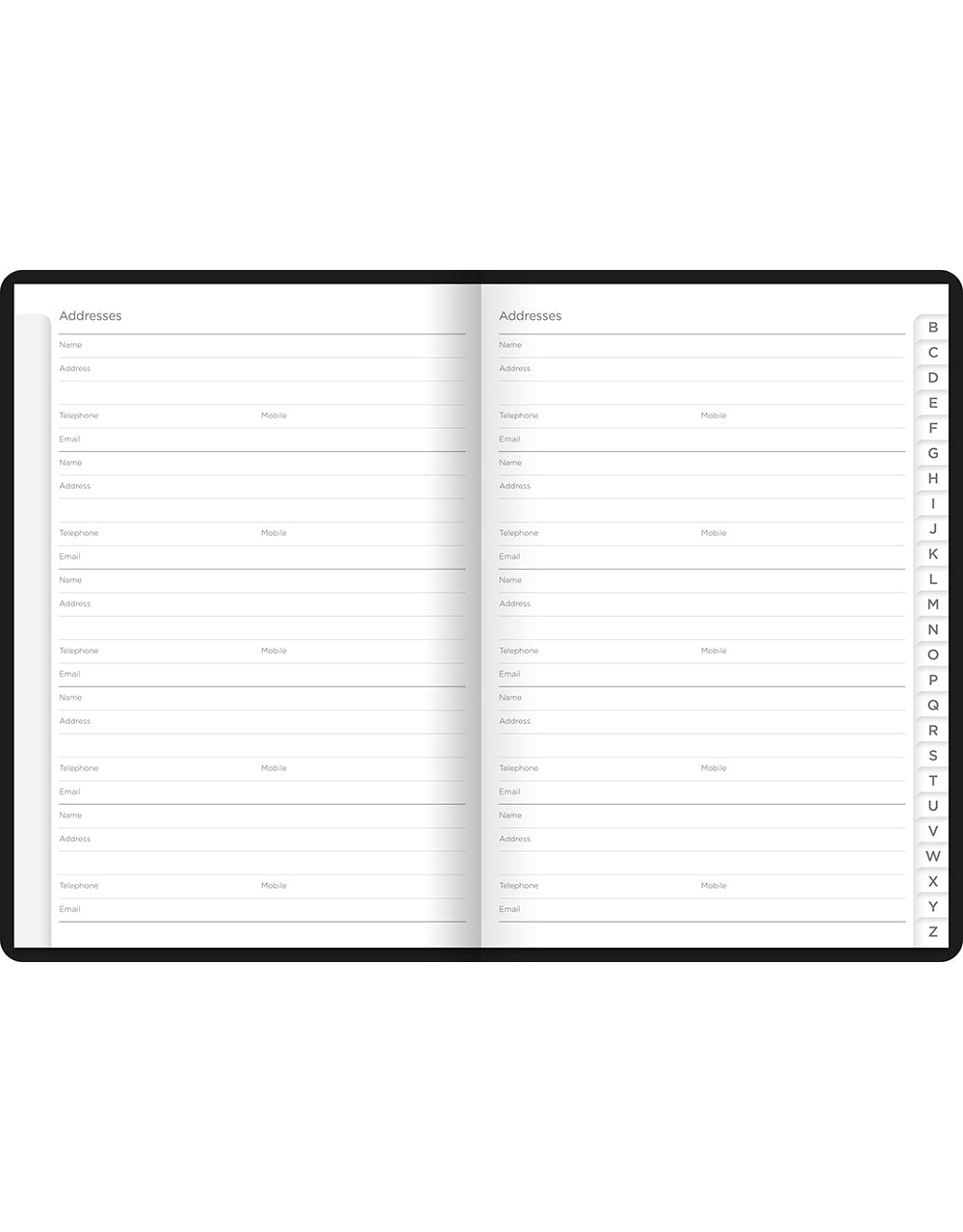 Dazzle A5 Address Book Black#color_black