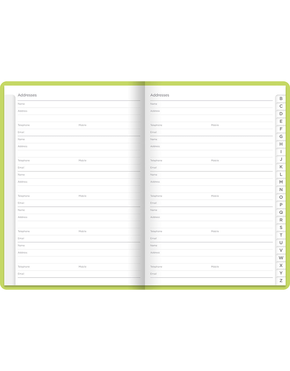 Dazzle A5 Address Book Pear#color_pear
