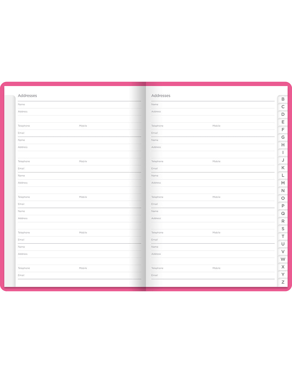 Dazzle A5 Address Book Pink#color_dazzle-pink
