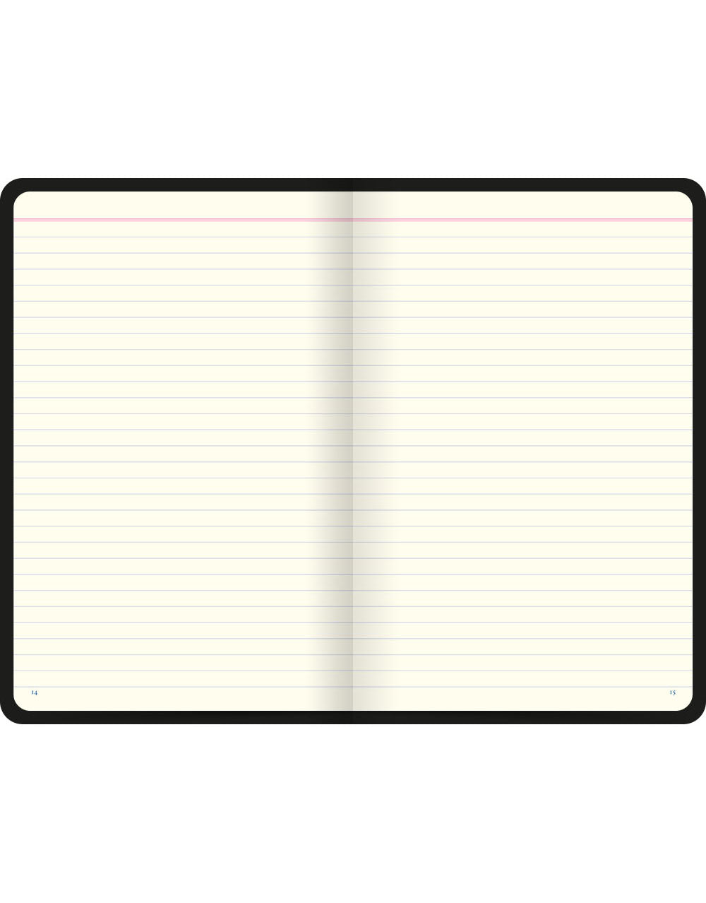 Icon Book Ruled Notebook Black#color_black