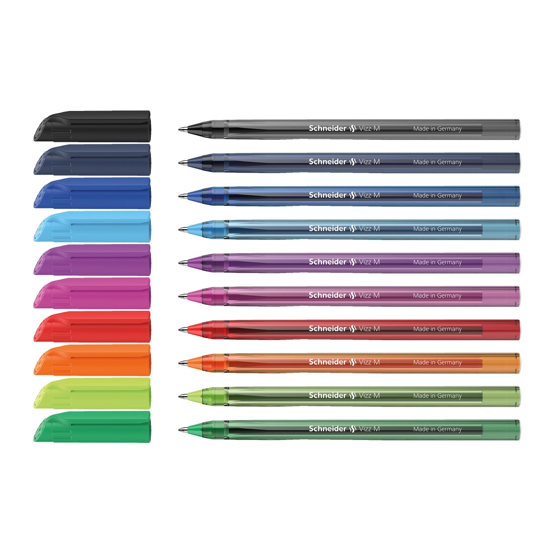 Vizz Ballpoint Pen XB, Wallet 10 pieces - Assorted