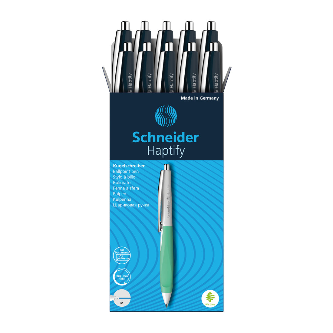 Schneider Haptify Lot de 10 Stylos à bille rétractables et Schneider Haptify Lot de 10 Stylos à bille rétractables et