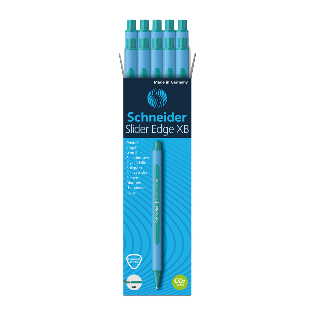 Edge Pastel Ballpoint Pen XB, Box of 10#ink-color_ocean