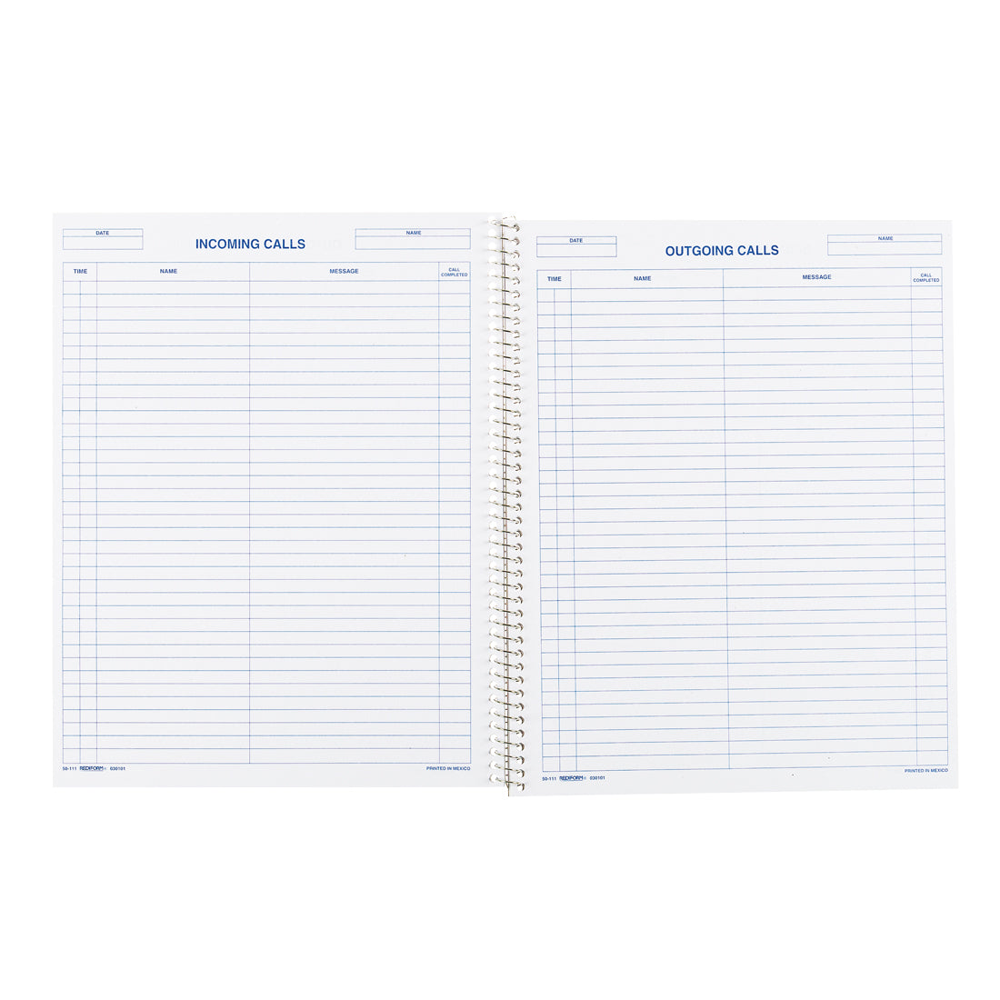 Incoming/Outgoing Call Register Book 50111