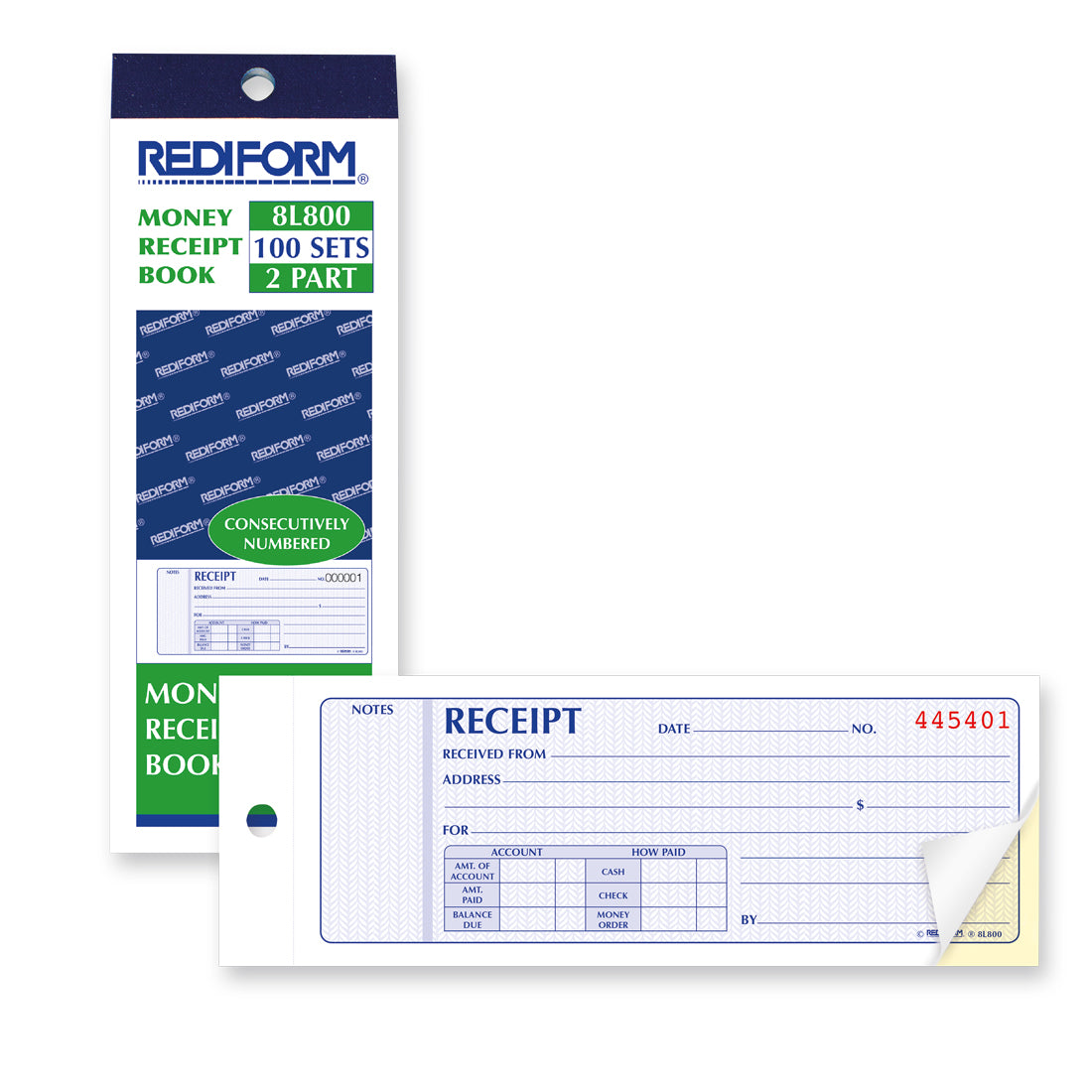 Money Receipt Book 8L800