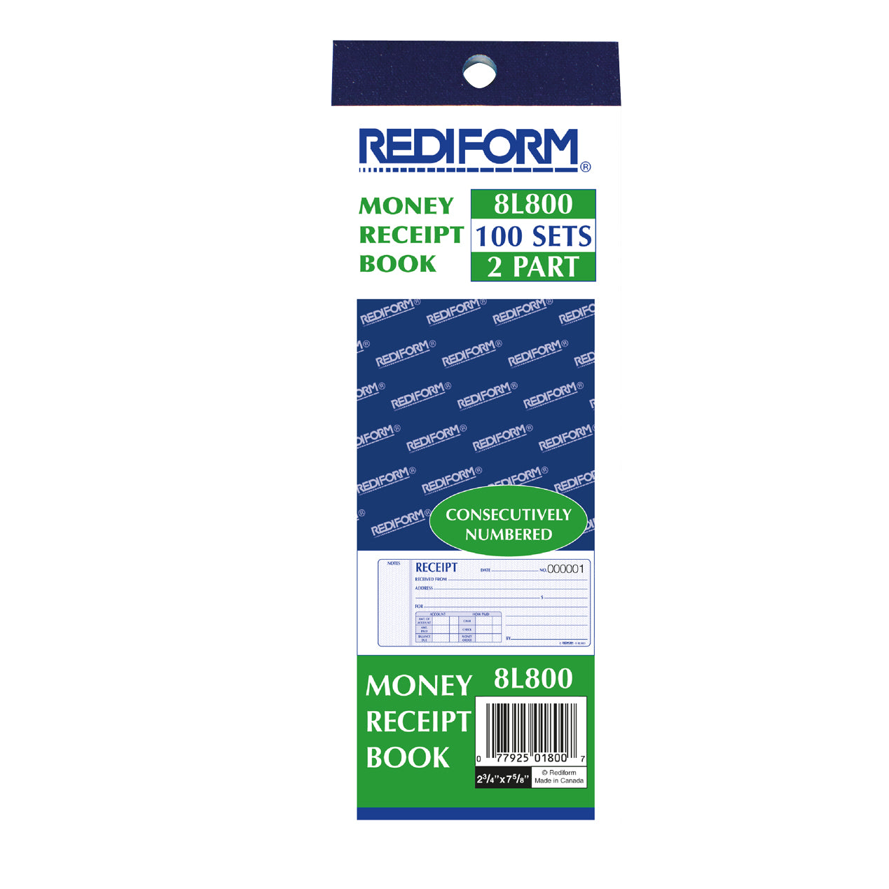 Money Receipt Book 8L800