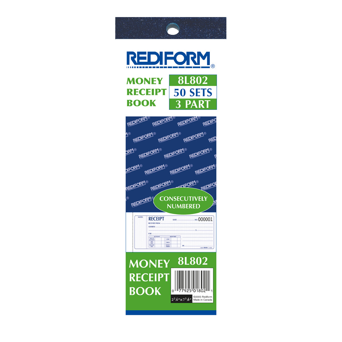 Money Receipt Book 8L802