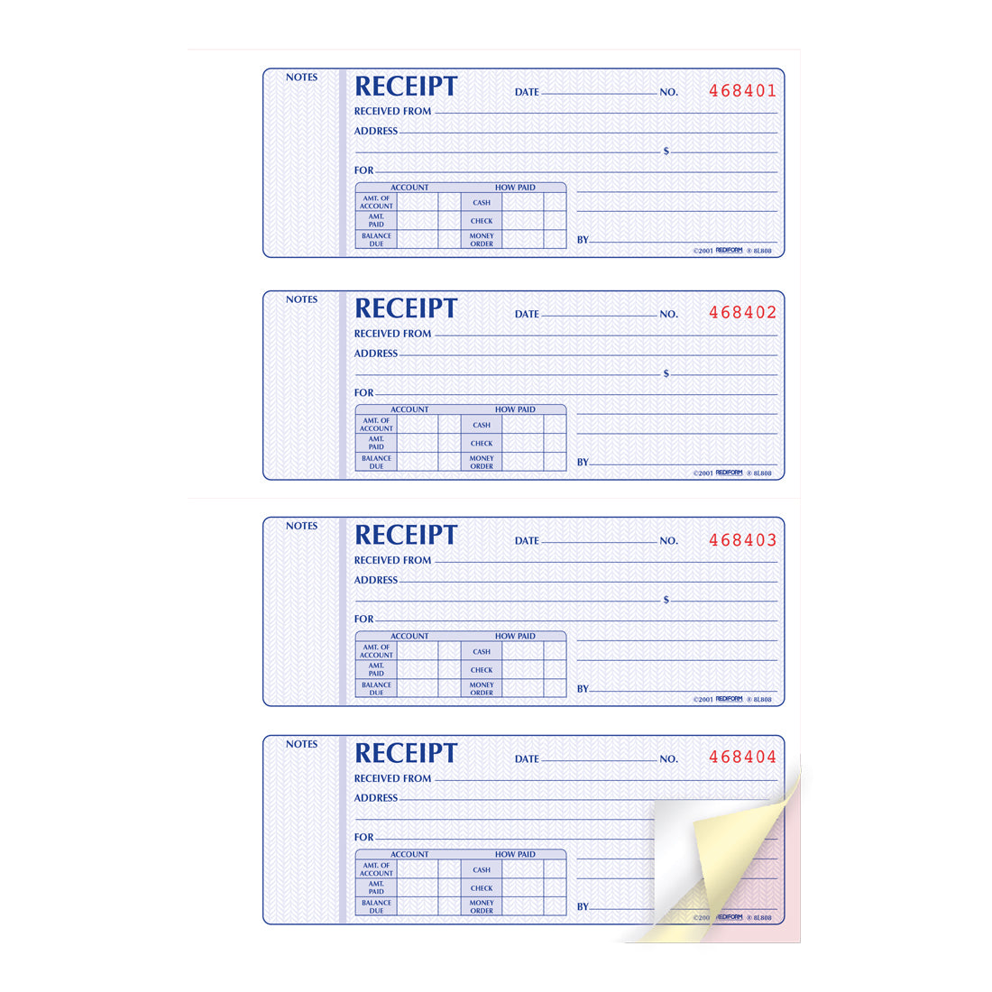 Money Receipt Book 8L808