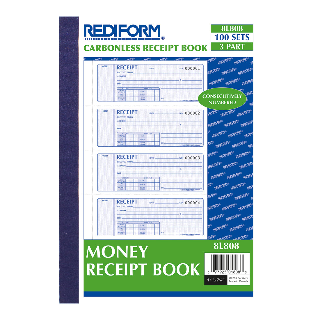 Money Receipt Book 8L808