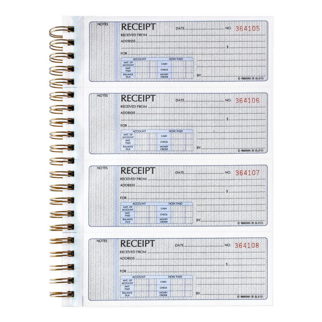 Gold Standard - Money Receipt Book 8L810