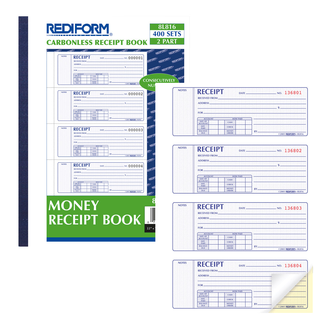 Money Receipt Book 8L816