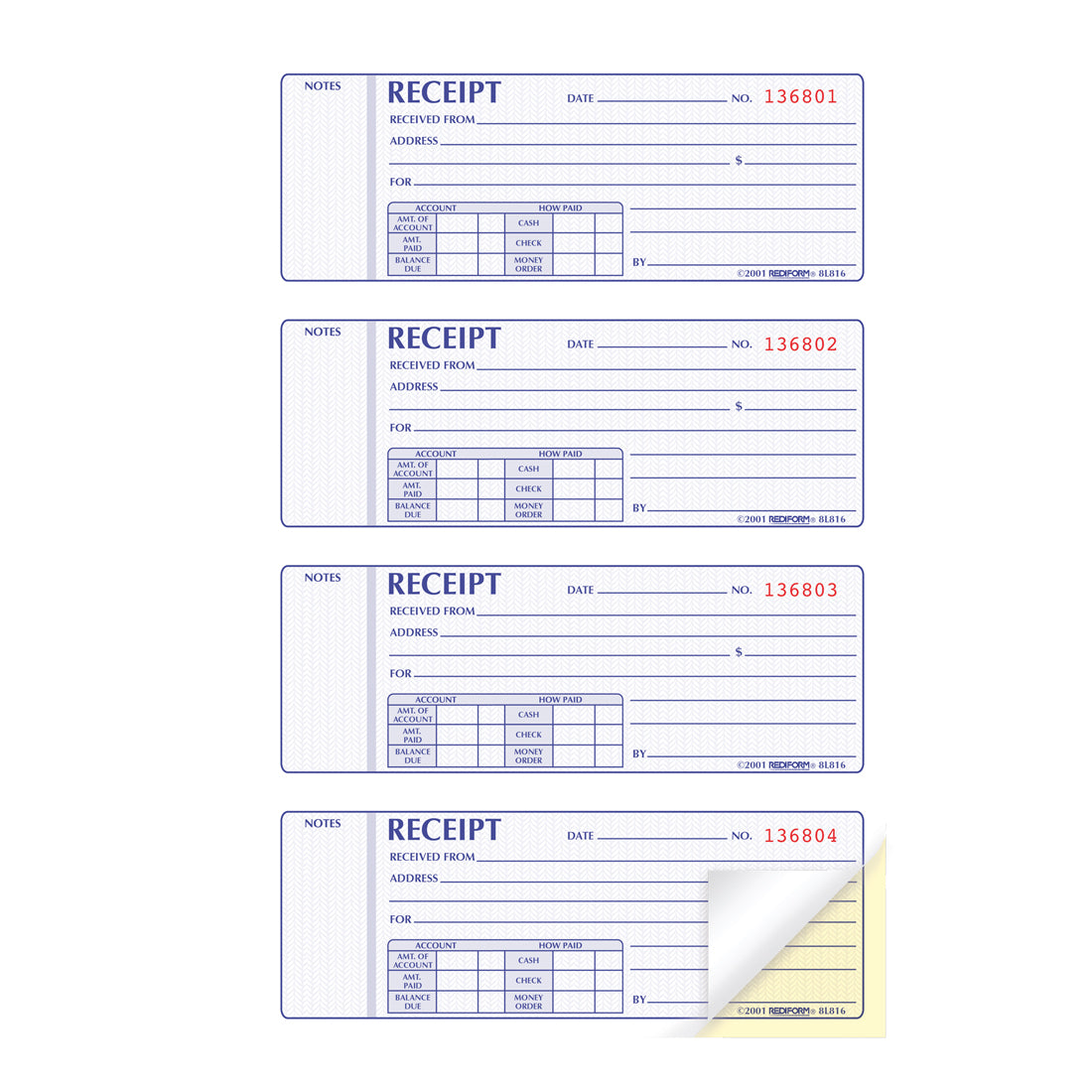 Money Receipt Book 8L816