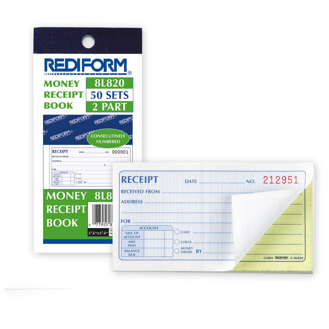 Money Receipt Book 8L820