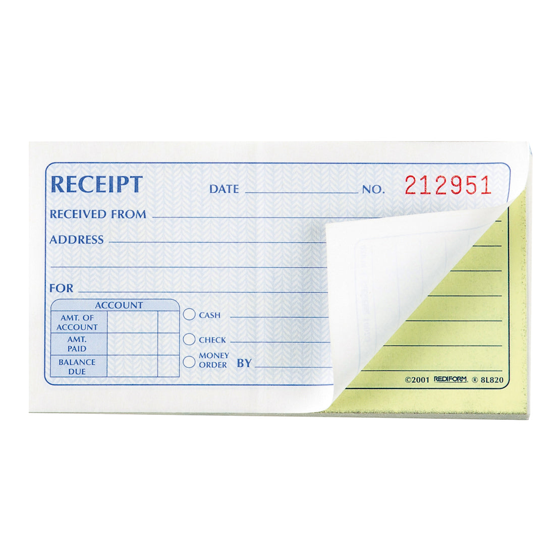 Money Receipt Book 8L820