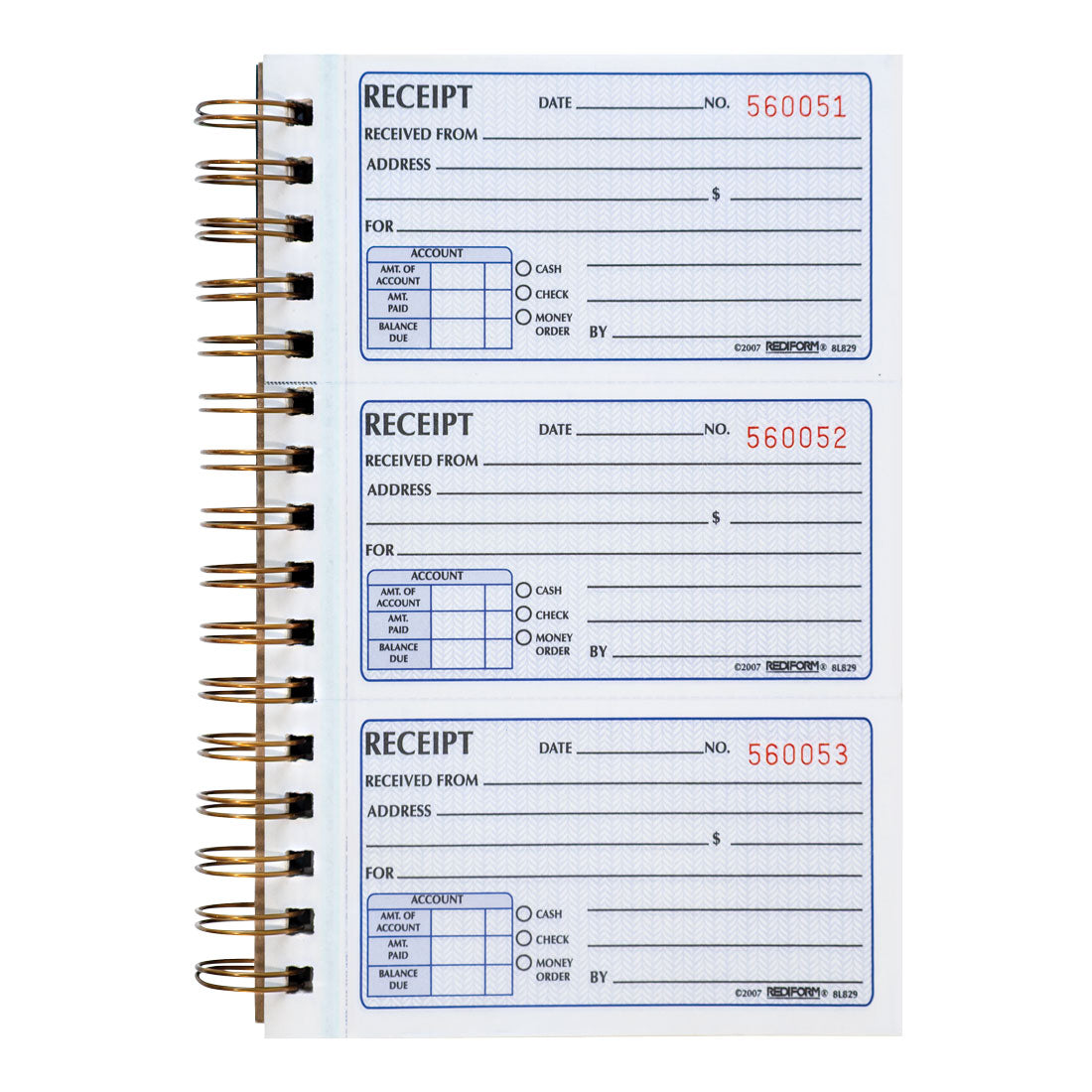 Gold Standard - Money Receipt Book 8L829