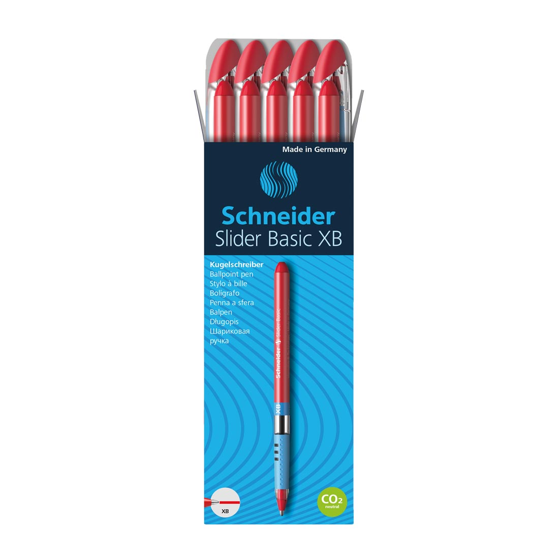 Slider BASIC Ballpoint Pen XB, Box of 10#ink-color_red