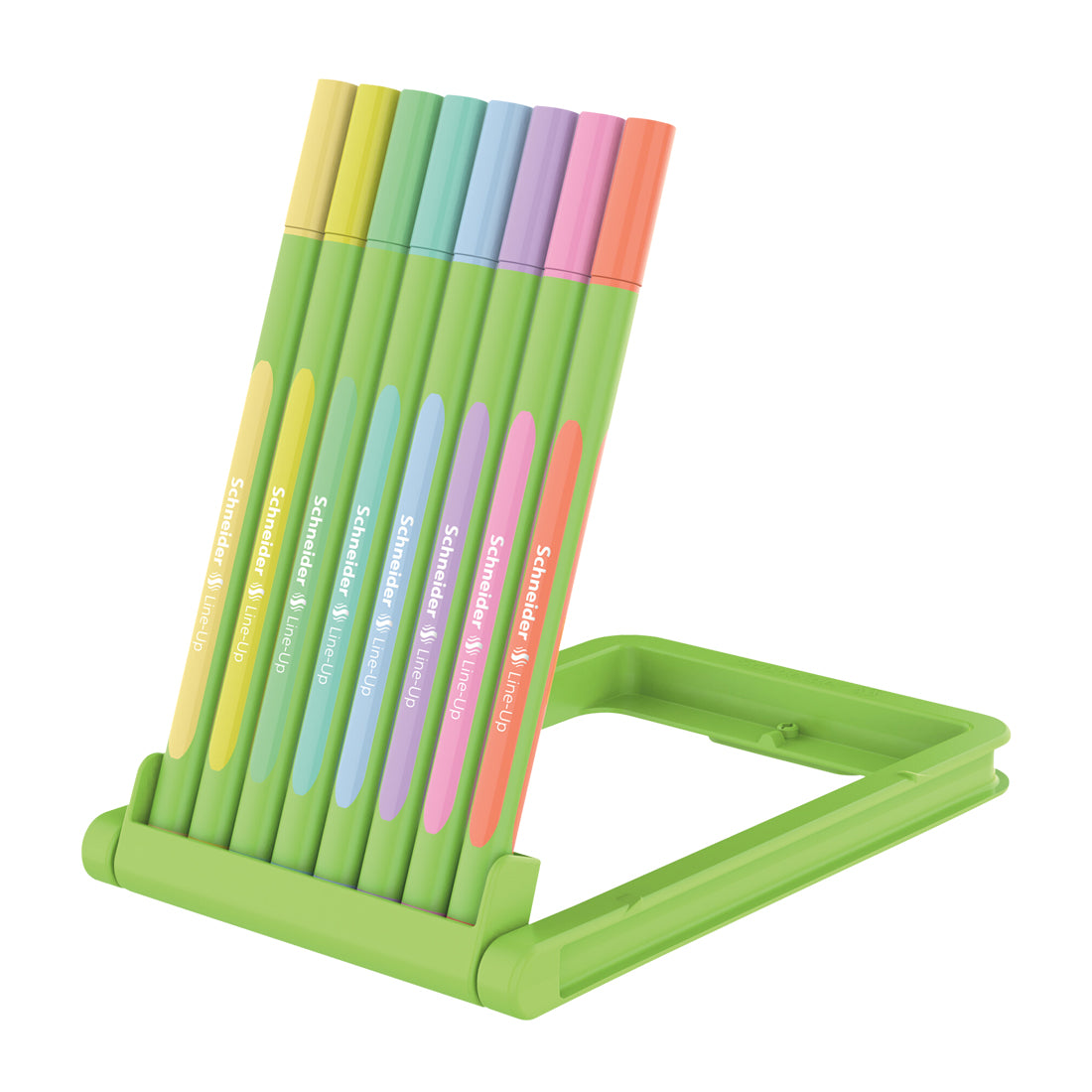 Line-Up Pastel Fineliners 0.4mm with Case stand, 8 pieces
