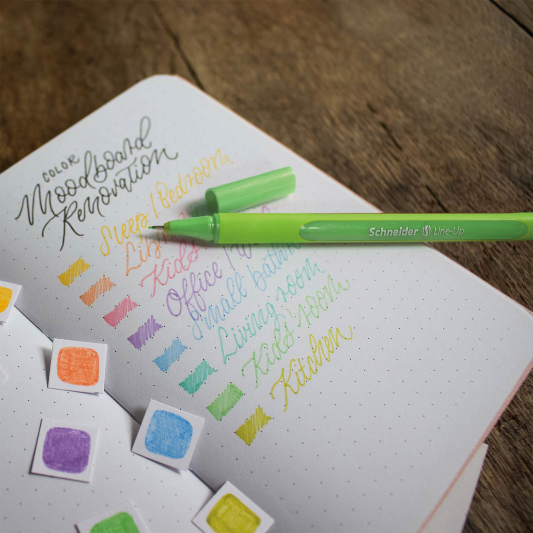 Line-Up Pastel Fineliners 0.4mm with Case stand, 8 pieces