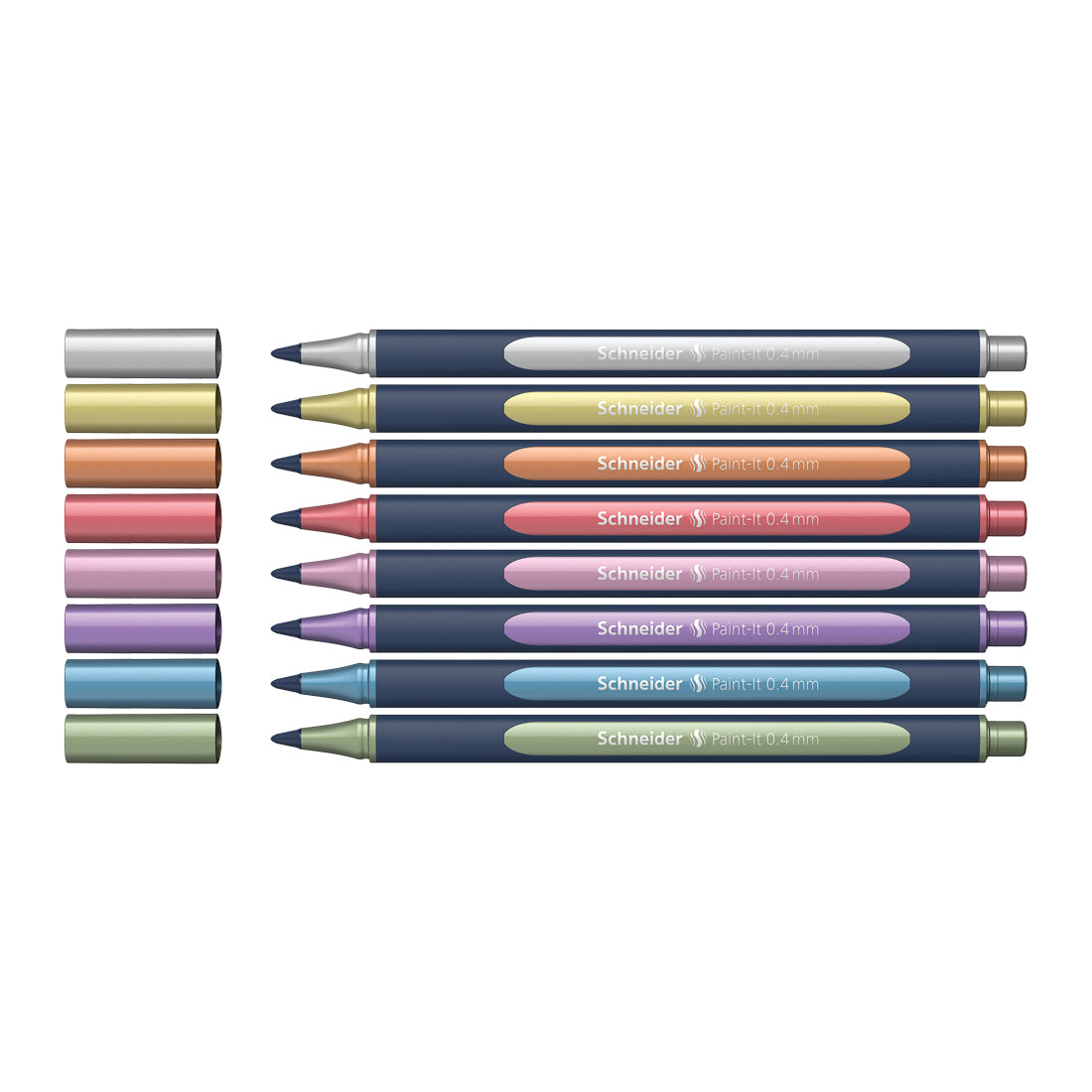 Paint-It 050 Metallic Rollerballs 0.4mm, Wallet 8 pieces - Assorted