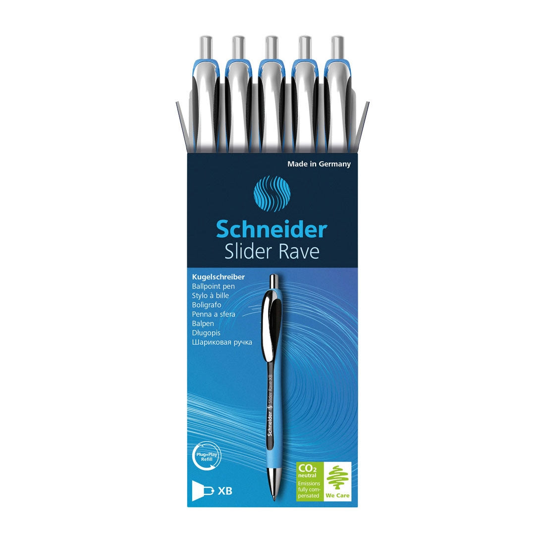 Rave Ballpoint Pen XB, Box of 5 units#ink-color_black