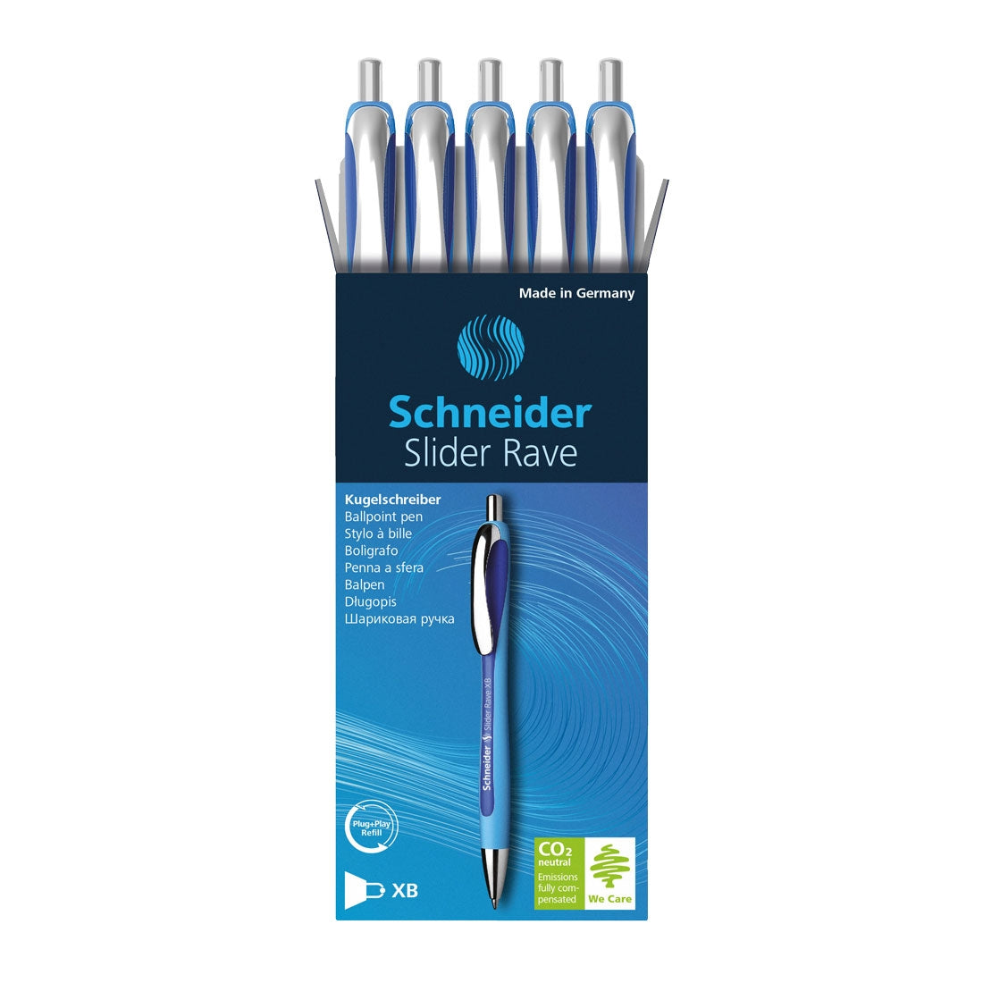 Rave Ballpoint Pen XB, Box of 5 units#ink-color_blue