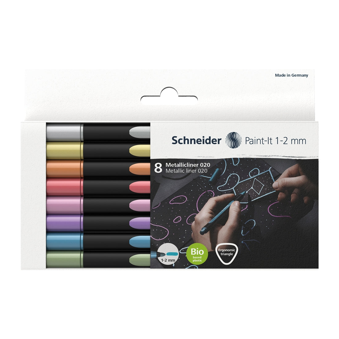 Paint-It 020 Metallic Liners 1-2mm, Wallet 8 pieces - Assorted