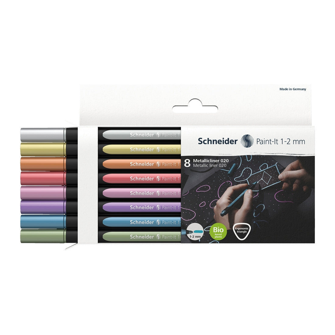 Paint-It 020 Metallic Liners 1-2mm, Wallet 8 pieces - Assorted