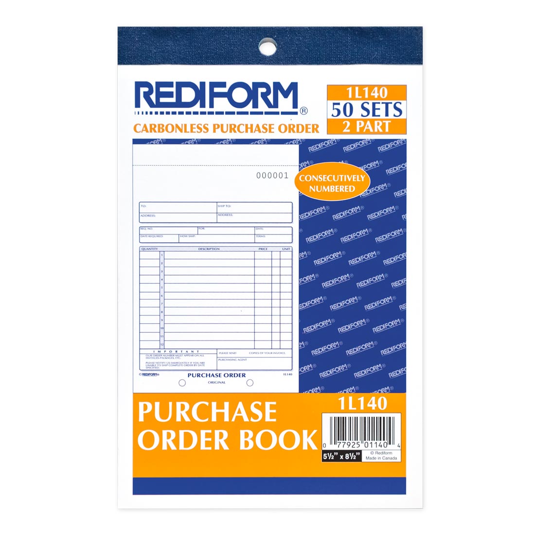 Purchase Order Book 1L140