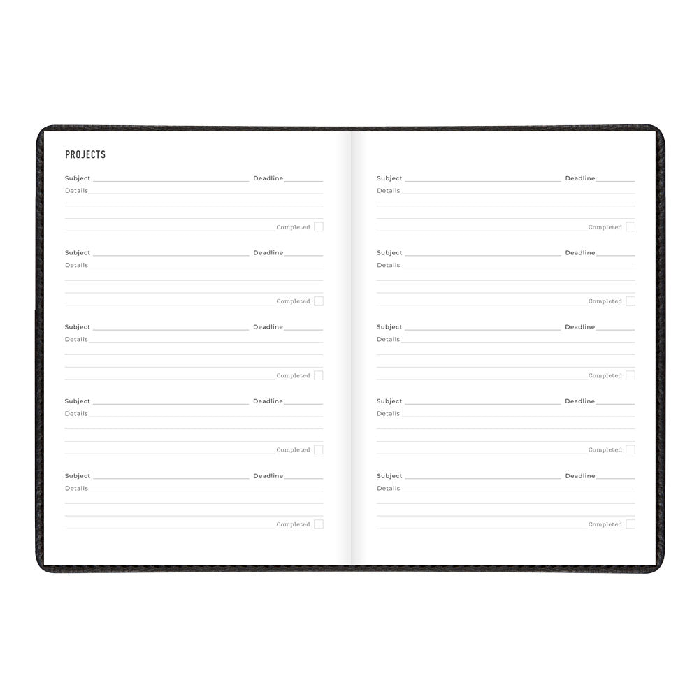 Letts A5 Weekly Planner, Milano, 2027 Black 27-080569#color_black