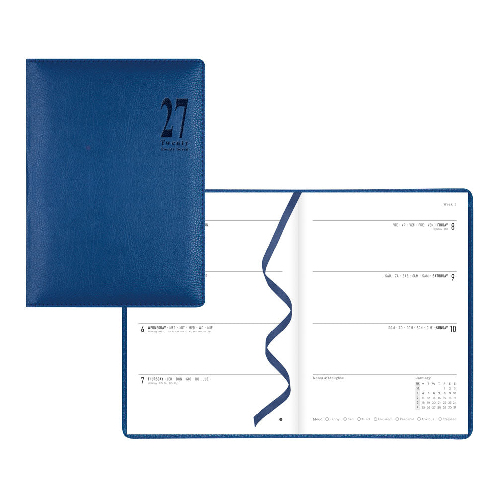 Letts A5 Weekly Planner, Milano, 2027 Blue 27-080570#color_blue